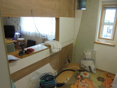 キッチン取り換え工事 取り外し